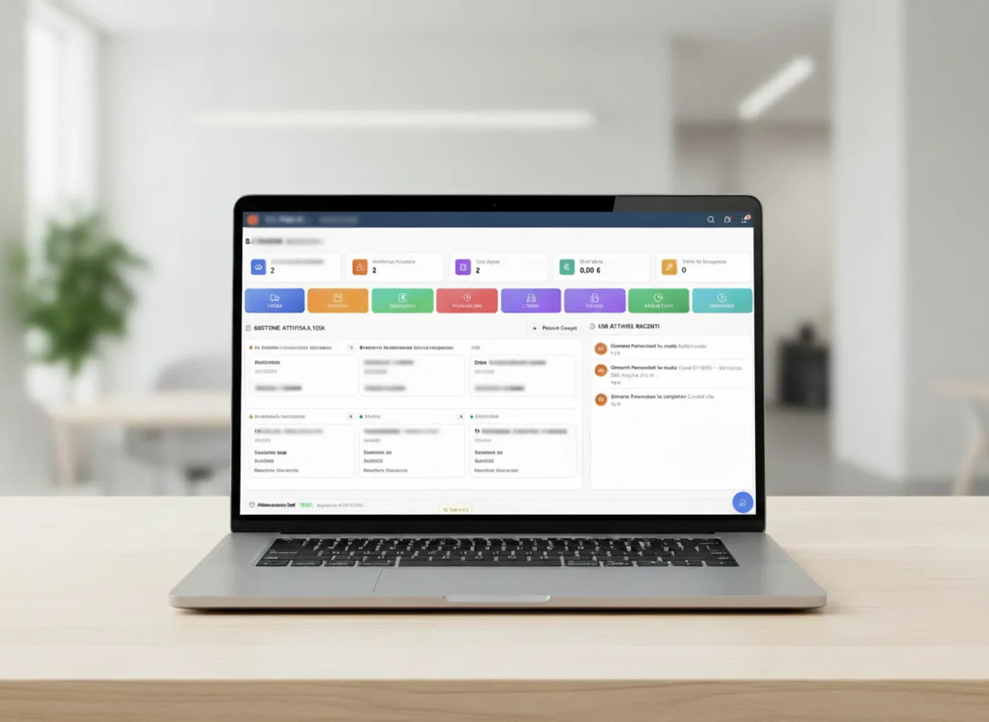 Dashboard FleetIn con attività, veicoli e priorità